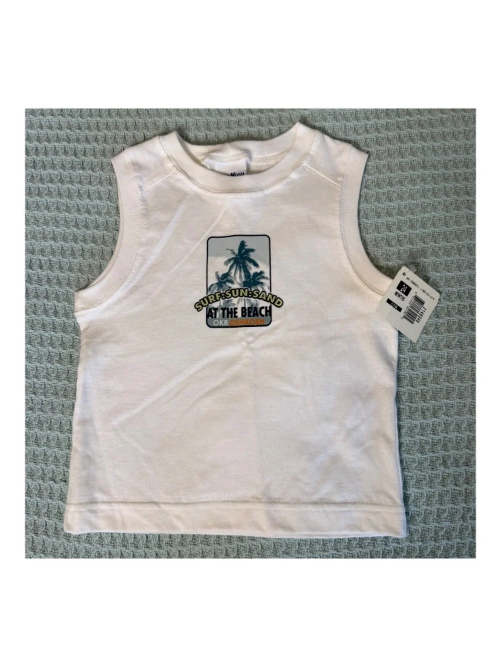 NWT Vintage Oshkosh B'Gosh Boys Swim Trunks Shorts Shirt 18M 24M 90s Y2K Outfit